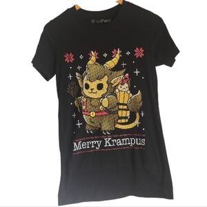 Tee Fury Black Merry Kramprus Womens Fitted Tshirt Size L